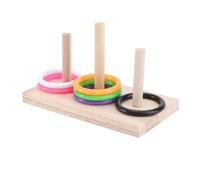 KJHBV Parrot Training Set Wooden Intellectual Development Puzzle for Pet Birds and Parrots Multi-purpose Practical Interactive Prop in Beige Colour for Fun Learning Random Color