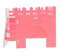 KJHBV Pink Guinea Pig Hideout House with Ramp Multi-chamber Spacious Interior Pvc Material Easy Maintenance Multifunctional Design for Squirrels and Hedgehogs in Home Or Pet's Living