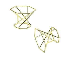 KJHBV Powder Puff Holder Rack Powder Puff Makeup Sponge Stylish and Elegant and 2pcs Golden Carbon Steel for Storing for Women