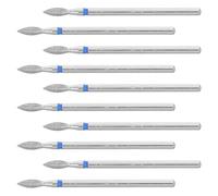 KJHBV Professional Hygienic Individual Packaging 10pcs Nail Grinding Bits with Diamond Material for Smoothing Hard Nails and Quick Replacement Suitable for Salon and Home Use