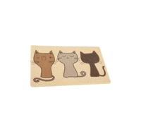 KJHBV Pvc Cat Litter Mat Comfortable Soft Surface Stylish Cat Pattern Breathable Pet Sitting Pad Front Door Back Door Use Litter Tray Mat
