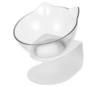 KJHBV Raised Cat Bowls 15 Degree Oblique Cat Feeding Bowls with Neck Protection and Detachable Design Plastic Ergonomic for Easy Viewing and Comfortable Feeding