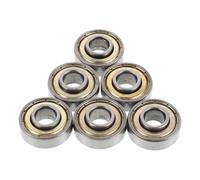 KJHBV Replacement Ball Bearings Sturdy Steel Rolling Accessories 10pcs 608zz Bearing Steel with Smooth Pushing and Turning for Small Carts and Wheelchairs