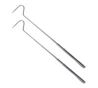 KJHBV Reptile Catchers and Wild Catching Convenient for Carrying Snake Hooks 2pcs Retractable Stainless Steel Portable and Sturdy Silver Grabbers for Playing with Snakes