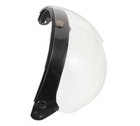 KJHBV Retro Motorcycle Visor for Open Face Helmet with Thickened Sealed Edge and Detachable PC Lens, Rounded Classic Style Helmet Face Shield for Daily Use and City Commuting