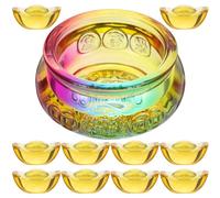 KJHBV Rock Crystal Cornucopia Ornament with Accessories for Home and Office, Multi-Functional Decorative Treasure Bowl to Enhance Prosperity and Serve as Unique Table Centrepiece