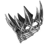 KJHBV Silver Gothic Decorative Crown with Delicate Design Lightweight Rp Material Eye-catching Costume Prop for Cosplay and Halloween Party Suitable for Birthday and Carnival Events