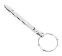 KJHBV Silver Metal Small Money Clip with Keyring, Strong and Sturdy Fixing Clip for Cards Storage, Simple Retro Style Portable Cash and Credit Card Holder for Men and Women