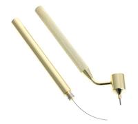 KJHBV Slanting Fine Line Fluid Writer Pen with Aluminium Body, Lightweight Paint-mending Tool for Precise Painting and Signing Artwork, Golden Scratch Repair Pen