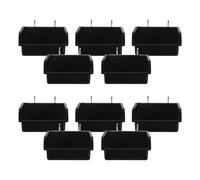 KJHBV Small Parts Storage Pegboard Bins 10Pcs Black Thickened Plastic Boxes with Hooks Compatible with 1.6 and 2.5 Inch Hole Spacing Wall-Mounted Holder for Office