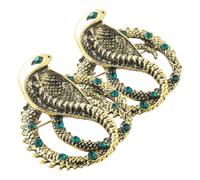 KJHBV Snake Brooch Pin 2Pcs Rhinestone Metal Lapel Pins for Womens Clothing Accessories and Scarf Decoration