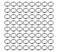 KJHBV Split Rings and Quick Rigging Accessories Stainless Steel round 100pcs with Double Ring Connectors, Smooth Casting for Fishing Lures Suitable for Freshwater Big Game Fishing