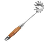 KJHBV Stainless Steel Spaghetti Spoon Pasta Server with Heat Insulation and Anti-scalding Feature, Multipurpose Cooking Utensil for Kitchen and Home Kitchen Use, Silver Colour