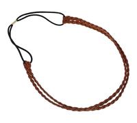 KJHBV Stylish Hand-woven Twisted Braid Hairband with Adjustable Strap Fabric Headband in Brown for Everyday Wear, Comfortable Retro Hair Accessory That Won't Damage Hair