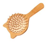 KJHBV Teeth Detangling with Design Brush Cat Ear Bamboo Pad Hair and Cushion for, Smooth for Gentle Hair Care and Effective Knot Removal Women and Teens