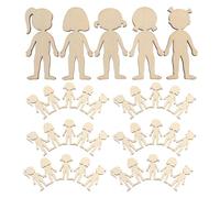KJHBV Unfinished Wood Figure Cutouts Small Beige Wooden Chips 100pcs for Crafting Design, Versatile Decoration to Promote Healthy Growth at Home Or Daycare