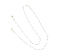 KJHBV Universal Alloy Wireless Earphone Strap with Fashionable Fake Pearl Beaded Chain, Comfortable and Simple Design for Anti-lost Use in Daily Activities