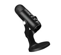 KJHBV USB Microphone with Adjustable Stand for Streaming and Recording, Black Abs Material, Compatible with Computers, Practical Desktop Recording Mic to Accurately Capture Human Voice