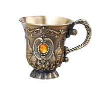 KJHBV Vintage Red Wine Goblet Metallic Hand-Embossed Wine Cup and Zinc Retro Alloy Chalice with Simple Chic Design for Bar Day to Day Meal Decorative Party