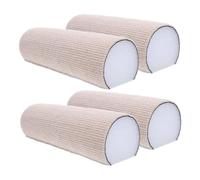KJHBV Wall Mounted Cat Scratching Posts Khaki 4pcs with Self-adhesive Backing Polyester Climbing Columns, Space-saving Design Protects Furniture, for Kitten and Feline Friends in Small