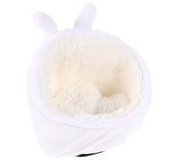 KJHBV Warm Plush Pet Sleeping House for Guinea Pig and Small Pets, White Cow-shaped Private Hideout Bed for Winter Resting and Cozy Nests