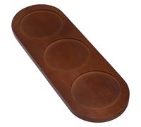 KJHBV Wooden Cup Holder Tray with 3 Slots Waterproof Rectangular Whisky Bottle Tray Creative Design for Bar and Home Use Prevents Scalding Brown Coaster Random Color