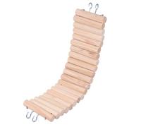 KJHBV Wooden Foldable Ladder with Hook for Hamster and Small Birds, Bite-resistant Climbing Bridge, Easy Hanging Design Pet Cage Accessory