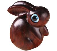 KJHBV Wooden Rabbit Hanging Decor Small Bunny Figurine Key Chain Charm for DIY Adornment Retro Style Decorative Zodiac Bunny Pendant for Keychain DIY Projects
