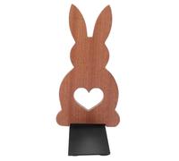 KJHBV Wooden Rabbit-shaped Bookends with Iron Base, Multi-function Book Ends for Desk Decoration and Keeping Books Tidy, for Living Room Or Study Room
