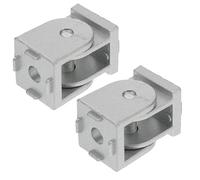 KJHBV Zinc Alloy Pivot Joint Connector 6mm Aluminum Extrusion Profile for 2020 Series 2pcs Flexible Metal Pivot Joint, Simple to Operate and Replace Broken Parts, Silver