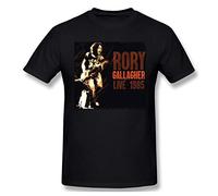 KJHBVND Man Ultra Soft Unique Design with Rory-Gallagher Short Shirt Shirts Black