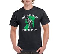 KJHBVND Men's Rory-Gallagher Casual Adult Soft Crew T-Shirt Graphic Tee Shirts Black