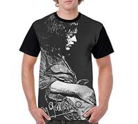 KJHBVND Rory-Gallagher Men 3D Graphic Printing Short Sleeve T Shirt Black