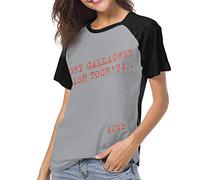 KJHBVND Womens Rory-Gallagher - Irish Tour 74 Short Sleeve Raglan Baseball T-Shirt Black