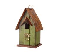 KJHFD 10"H Rustic Garden Distressed Wooden Decorative Bird House