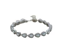 KJHFD 100% S925 Sterling Silver Droplet Shape Opal Bracelet Light Luxury Handpiece Fashion Versatile High Jewelry Women With For You Accessories Trendy Creative Gift