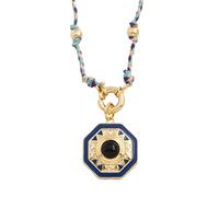 KJHFD 14K Gold Filled Evil Eye Necklace For Women And Men, Star Celestial Blue Green Evil Eye Pendant Long Knot Beaded Necklace, Eyeball Necklace Eye Of Horus Layered Necklace