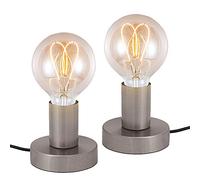 KJHFD 2-piece bedside - Argt desk, retro lamp with on the cable, decorative metal table lighting night light