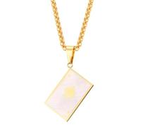 KJHFD 925 Sterling Silver Ace Of Spades Necklace For Men And Women, Necklace Matte Poker Spade Ace Tiger Head Ace Of Spades Poker, Classic Square Ace Of Spades, Playing Card Necklace