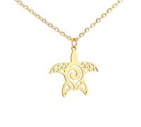 KJHFD 925 Sterling Silver Cute Sea Turtle Necklace For Women, Turtle Charm Choker - Minimalist Hawaiian Turtle Necklace, Animal Lover Turtle Pendant, Sea Turtle Necklace For Girls Summer