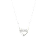 KJHFD 925 Sterling Silver Druzy Necklace For Women, Geometric Love Heart Shape Druzzy Stone Necklace - Resin Shell Druzy Jewelry Necklace, Light Blue Necklace For Valentine Birthday