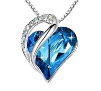 KJHFD 925 Sterling Silver Heart Of The Ocean Necklace For Women, Ocean Heart Necklace Zircon Multicolor Necklace For Casual Party, Titanic Necklace Heart Of The Ocean, Titanic Pendant, Rose Titanic