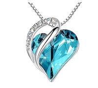 KJHFD 925 Sterling Silver Heart Of The Ocean Necklace For Women, Ocean Heart Necklace Zircon Multicolor Necklace For Casual Party, Titanic Necklace Heart Of The Ocean, Titanic Pendant, Rose Titanic