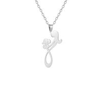 KJHFD 925 Sterling Silver Hug Necklace For Women And Men, Couple Hug Pendant Necklace Lovers Hugging Infinite Symbol Necklaces Hugs And Kisses Necklace, Hugging Necklaces For Women