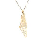 KJHFD 925 Sterling Silver Israel Necklace For Women And Men, Israel Pendant Necklace - Israel Map Pendant Necklaces Country Geography, Necklace For Patriots