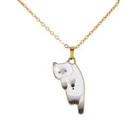 KJHFD 925 Sterling Silver Matching Enamel Black Cat Necklace For Women, Black Cat Charm - Halloween Cat Necklace, Black Cat Jewelry, Black Cat Choker Necklace For Women Halloween Christmas