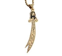 KJHFD 925 Sterling Silver Muslim Knife Sword Necklace For Men, Amulet Islamic Sword Pendant - Dagger Necklace For Women, Master Sword Necklace For Halloween
