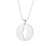 KJHFD 925 Sterling Silver Palestine Necklace For Men, Israel Palestine Necklace For Women, Palestine Map Necklace Pendant Country Geography Chain, Palestine Necklace Gold, Palestine Jewelry