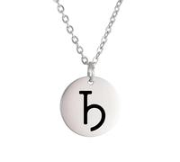 KJHFD 925 Sterling Silver Planet Necklace For Women And Men, Planet Symbol Amulet Small Charm Necklace Jupiter Saturn Pluto Alchemical Symbols, Saturn Necklace Gold, Solar System Necklace, Earth
