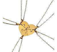 KJHFD 925 Sterling Silver Puzzle Piece Necklace For Women And Men, Love Heart Puzzle Pendant Necklace 2/3/4/5/6 Pieces, Millennium Puzzle Necklace, Autism Puzzle Piece Necklace For Men